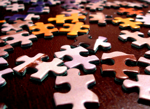 Flip all the pieces upwards