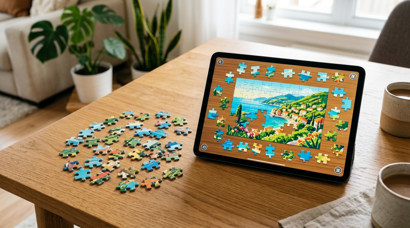 jigsaw puzzle difficulty illustration for Jigsaw Puzzle Games